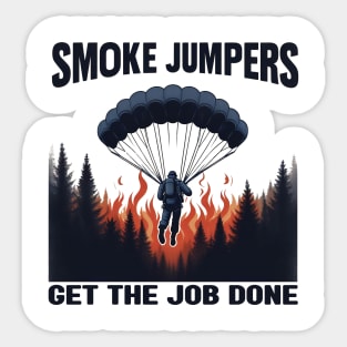 Wildland Firefighter Smokejumpers Thin Red Line Forest Fire Sticker